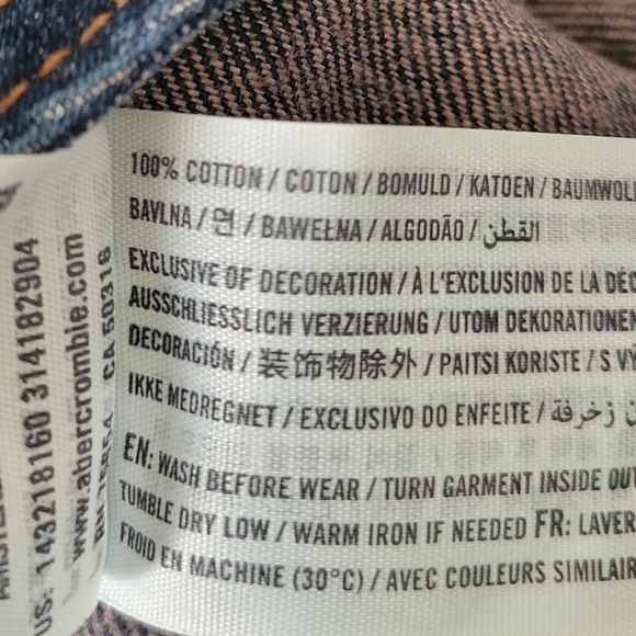 Abercrombie & Fitch Size 4 Blue Denim Full Front Zip Mini Skirt - Picture 6 of 7